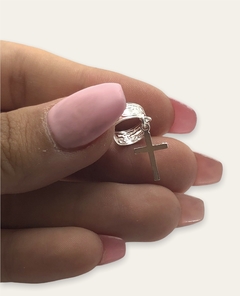 1 gr Aro Cuff Cruz Colgante Plata 925 - Stal Joyas