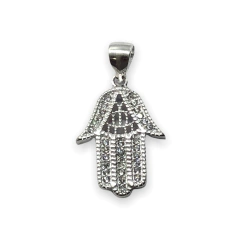 2.65 gr Dije Mano de Fatima Cubics Plata Italiana en internet