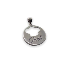2 gr Dije Temático "Chef" Plata Italiana