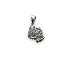 1.2 gr Dije Patitas Cubic Plata Italiana