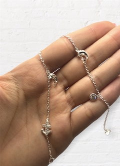 4.9 gr Tobillera Marinera (26 cm largo) Plata Italiana