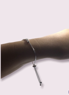 7.2 gr Pulsera Premium Infinito Grande con Cubics - Regulable Plata Italiana - tienda online