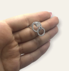 4 gr Anillo Giratorio Doble Circular Plata Italiana - Stal Joyas