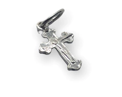 0.8 gr Dije Chico Religioso Plata Italiana