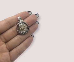 AG98 Dije San Benito reversible Plata y Oro - comprar online