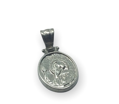 AG139 Dije San Benito reversible Plata y Oro - comprar online
