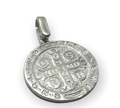 EU 143 Dije San Benito Reversible Plata 925