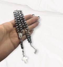 ROPI 2 GR Rosario Piedras Humo Tornasoladas (45cm) Plata 925 - tienda online