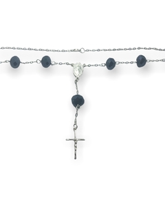 ROPI DER Rosario Piedras Violetas Tornasoladas (50cm) Plata 925 - comprar online