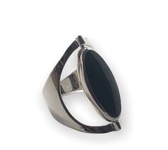 CRI 564 Anillo Giratorio con Piedra Blanca y Negra Plata 925 en internet