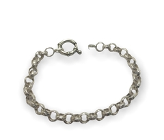 CRI 557 Pulsera Rolo Texturada Cierre Marinero (20cm) Plata 925 - comprar online