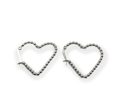 CRI 536 538 Aros Argollas Corazon Bolitas (35 y 30 mm) Plata 925 en internet