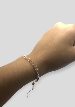 CRI 499 Pulsera Corbatera Corazones y Bolitas Plata 925 - comprar online