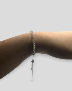 CRI 499 Pulsera Corbatera Corazones y Bolitas Plata 925 en internet