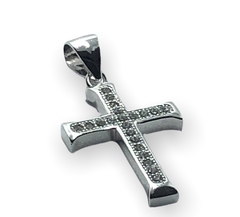MAR 25 Dije Cruz con Cubics Plata 925 - comprar online