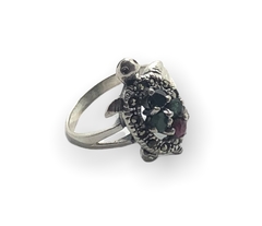 TAI 1 Anillo Tortuga con Piedras Plata 925 en internet