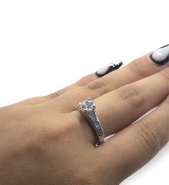 MO43 Anillo Solitario con Cubics Plata 925 - comprar online