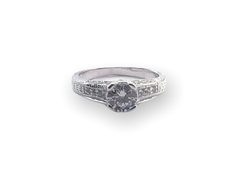 MO43 Anillo Solitario con Cubics Plata 925 - Stal Joyas