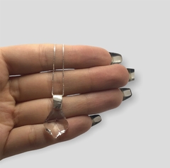 PAV 20 BL Dije Piedra Blanca Plata 925