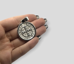PAV 4 Dije Reversible San Benito Plata 925 - comprar online