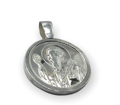 PAV 4 Dije Reversible San Benito Plata 925 - Stal Joyas