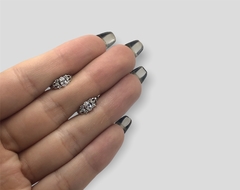 DA 15 Aros Pasantes Cubic Blanco Plata 925 - comprar online