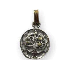 DV 249 Dije Arbol de la Vida Plata 925 y Oro