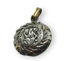 DV 185 Dije San Benito Plata 925 y Oro