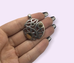 DV 102 Dije Circular Plata 925 y Oro