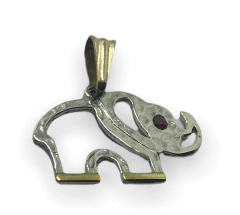 DV 689 Dije Elefante Plata 925 y Oro