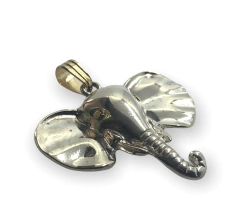 DV 687 Dije Elefante Plata 925 y Oro - comprar online