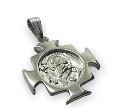 DV 593 Dije San Benito Reversible Plata 925 y Oro - comprar online