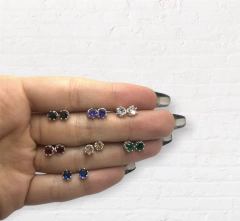 Art 17 Aro de Brillo Multiples Colores Plata 925