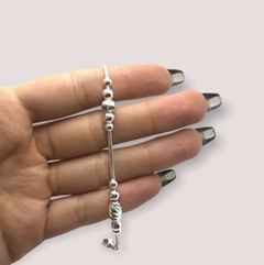 SNAKE 16 Pulsera Bolitas Cierre Regulable Plata 925 en internet