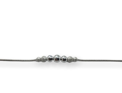 SNAKE 03 Pulsera Bolitas Cierre Regulable Plata 925 - comprar online