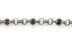 PU-ROLO 4 C/0 Pulsera Rolo Cierre Marinero Plata 925 y Oro - comprar online