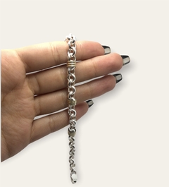 PU-ROLO 1 C/0 Pulsera Rolo Cierre Marinero Plata 925 y Oro en internet