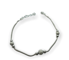 FANTASIA 72 Pulsera Bolitas Cierre Regulable Plata 925 - comprar online