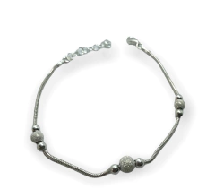 FANTASIA 72 Pulsera Bolitas Cierre Regulable Plata 925 - comprar online