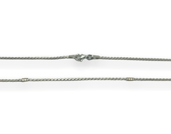 CA-SER-60 Cadena Serpentina Plata 925 y Oro (60cm)