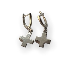 AG 445 Aros Colgantes Cruces Plata 925 en internet