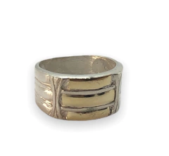 AG 275 Anillo de Diseño Plata y Oro - tienda online