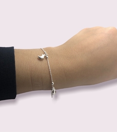 3.8 gr Pulsera Lunas Plata Italiana en internet