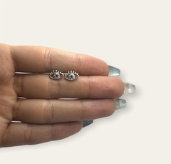 ART 25 Aros Ojos Pasantes Plata 925 - Stal Joyas