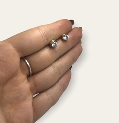 AR-SU CU Aros Pasantes Cubic Blanco (7 mm) Plata y Oro en internet