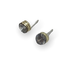 AR-SU CU Aros Pasantes Cubic Blanco (7 mm) Plata y Oro