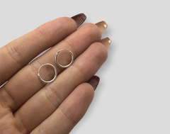 PA 14 Aros Argollas (12 mm) Plata 925