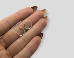 PA 14 Aros Argollas (12 mm) Plata 925