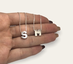 Iniciales con Cadena - A Pedido ! Plata 925