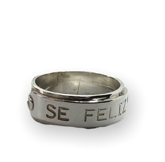 AV 781 - SE FELIZ Anillo con Frase Plata 925 - comprar online